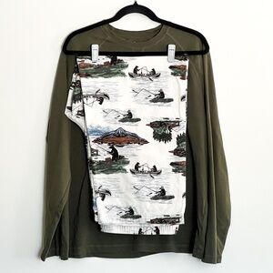 Blue Mountain 2 Piece Sleep Set Mens Loungewear Pajamas